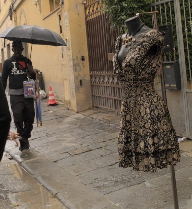 Man with umbrella